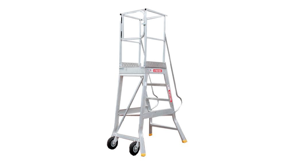 Heavy-duty elevated work platform with protected operator cage